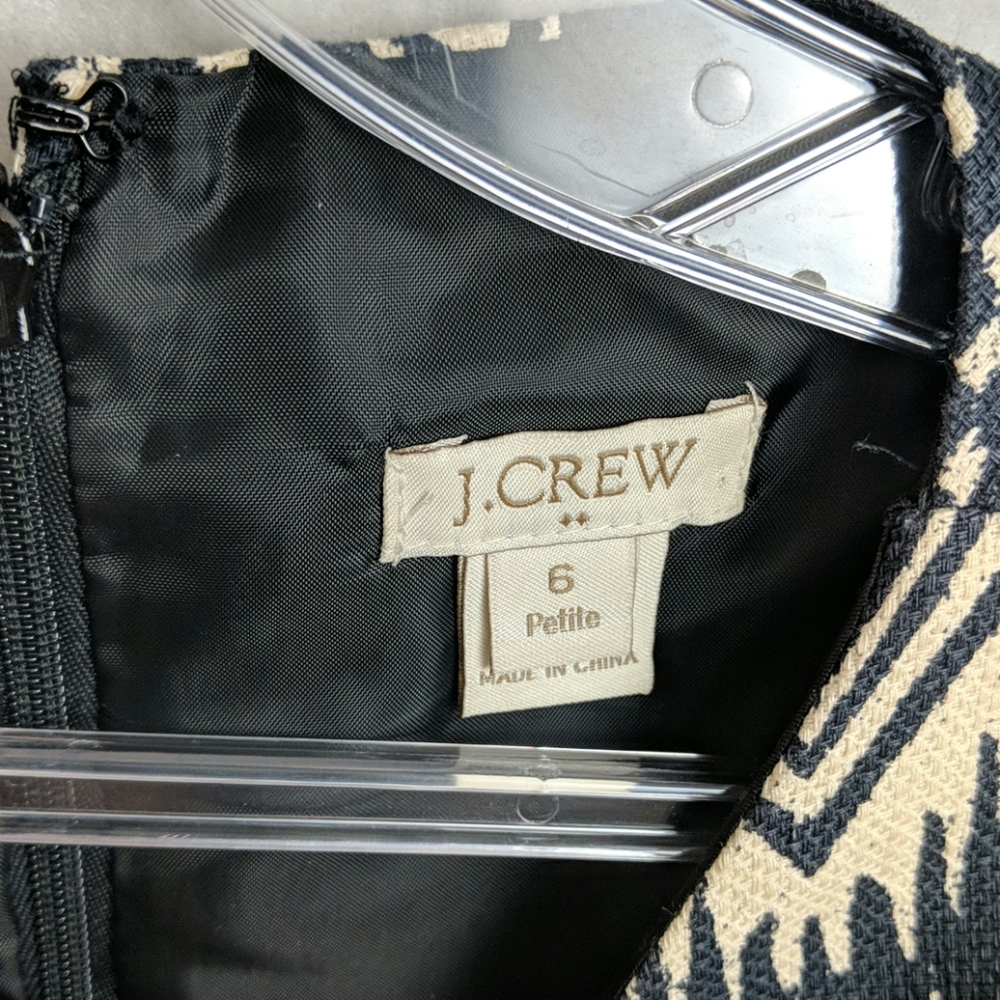 J.Crew size 6 black and white dress sleeve… - Picture 3 of 8